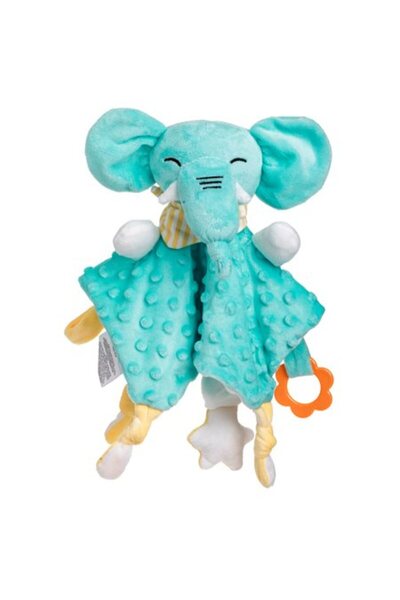 OEM Paturica de Alint Verde Elefant cu Jucarie Dentitie pentru Bebelusi