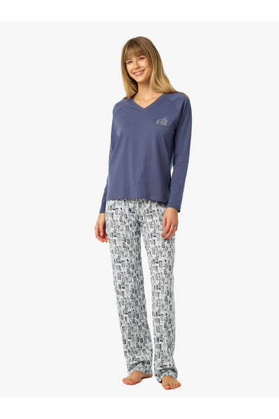 Blackspade Kadın Pijama Takımı 52233 - İndigo