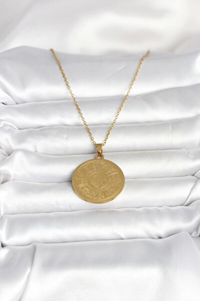 online kapsulavm avm alışveriş 316L Steel Gold Color Ayetel Kürsi Written Nec...