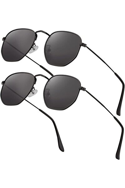 GENERAL Hipster Polarized Hexagon Sunglasses for Men and Women, Small Polygon...