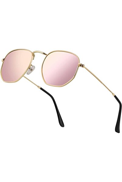 GENERAL Hipster Polarized Hexagon Sunglasses for Men and Women, Small Polygon...