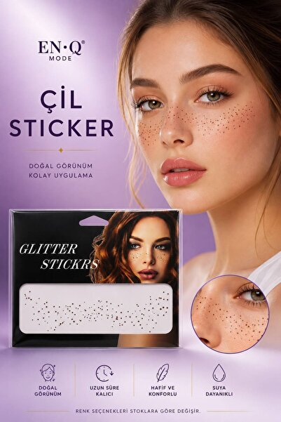 ENQ Çil Sticker Yüz Makyaj Stickerı Doğal Görünümlü Freckle Sticker Kolay Uyg...