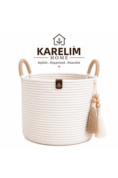 karelim home منظم متعدد الأغراض من إكرو، منظم لغرفة الأطفال، سلة ديكاتيفيك مق...