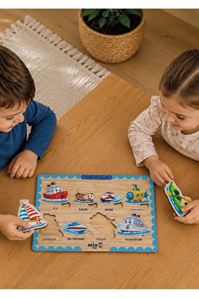 minİQ toys Wooden Turkish Watercraft Educational-Learning Puzzle