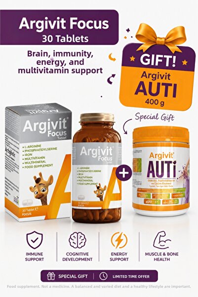 Argivit فوكس تابلت 30 قرصًا + هدية أوتي