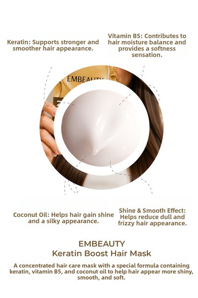 Embeauty Keratin Boost Hair Mask Hair Mask with Shine and Softness Effect 30 ml
