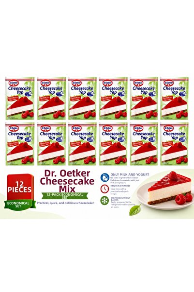 Dr. Oetker اصنع تشيز كيككِك - عبوة اقتصادية تحتوي على 12 قطعة 222 جرام × 12 -...