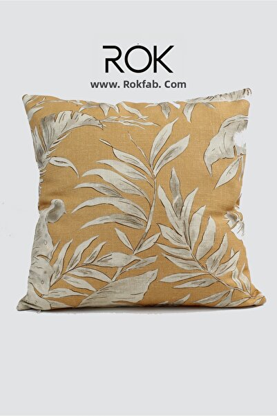 ROKFAB غطاء وسادة مزخرف بنقشة الزهور مقاس 45x45 سم