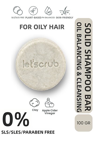 LET'SCRUB Balancing and Purifying Solid Shampoo Bar for Oily Hair 100 Gr |   ...
