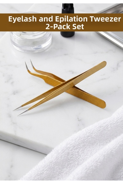 Nice Concept Eyelash and Hair Removal Tweezers Set of Two
