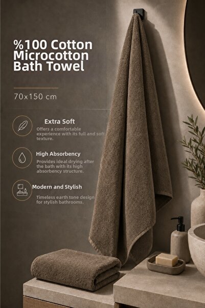 TAYA HOME منشفة حمام من القطن الميكروكوتون بنسبة 100%، مقاس 70x150 سم، فائقة ...