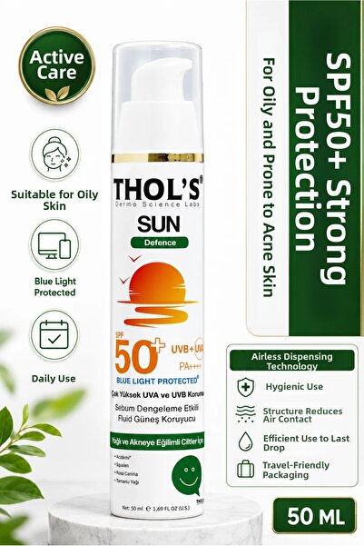 THOLS Tb8 Spf50+ Sebum Balancing Anti-Acne and Anti-Shine Non-Marking Sunscre...