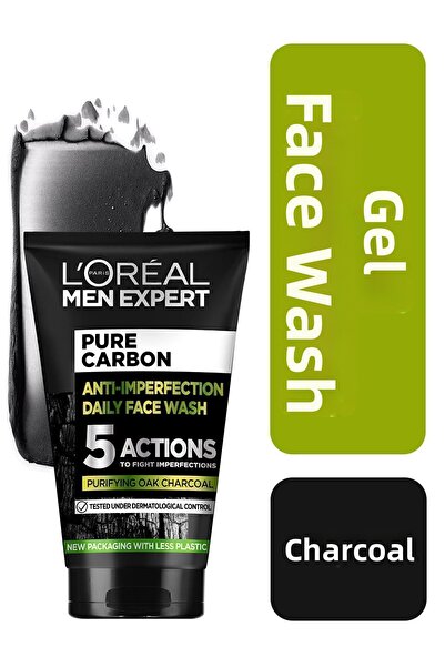 L'Oreal Paris جل غسول الوجه بالفحم النقي لمكافحة مشاكل البشرة 100 مل