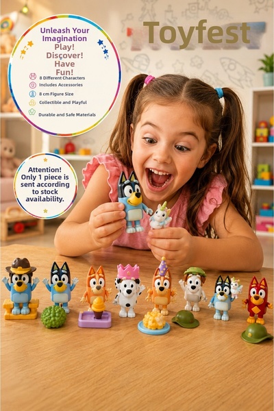 TOYFEST مجموعة شخصيات وملحقات بلوي الفردية، لعبة شخصيات قابلة للتجميع، 8 سم، ...