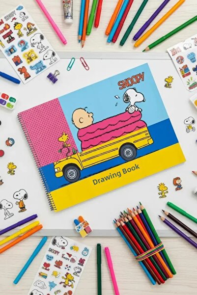 Miniso دفتر الرسم المرخص من جيبتا سنوبي - دفتر رسم وتلوين تعليمي حلزوني الشكل...
