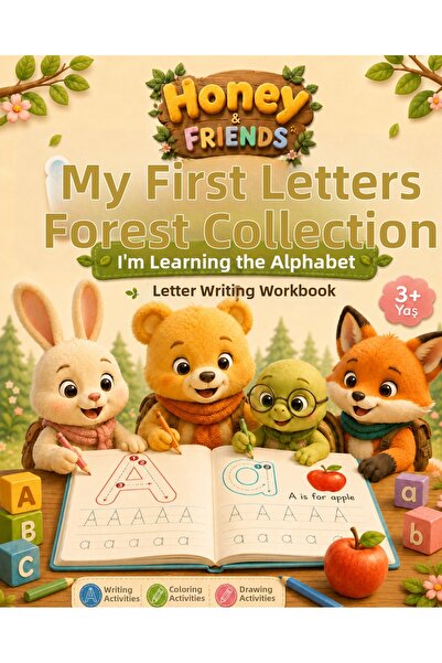 UAStudio Papelia Honey & Friends My First Writing Notebook Letter Writing Wor...