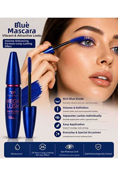 Mardinal Travel Paris Mega Lush Blue Mascara Volumizing Mascara Intense Blue ...