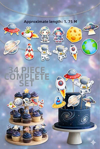 Generic Brand Safari 32 Piece Safari Animals Themed Giant Set Birthday Orname...