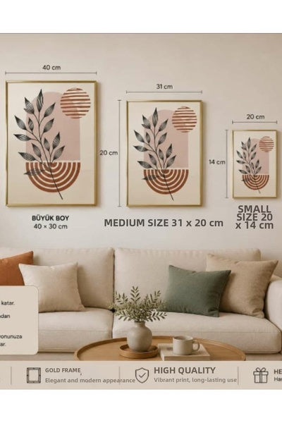UPEKA Set de 3 tablouri moderne, decorative, din MDF, cu cadru flexibil și ba...