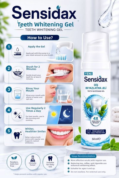 SENSİDAX Teeth whitening gel 50 ml