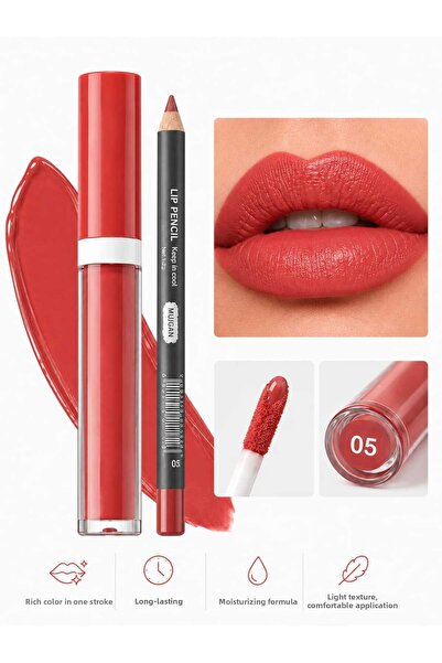 VitaMood Yaşam Liquid matte lipstick and lip liner set | intense color, long-...