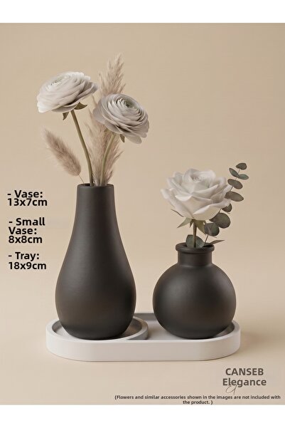 CANSEB Elegance 3-Piece Premium Avangard - Vase Set - Self-Fragrant