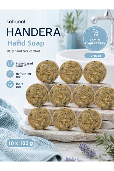 sabunal Handera Hand Soap 10 Pcs - Natural Solid Hand Cleaning Soap for Daily...