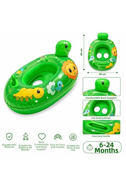 Miro Toys حلقة سباحة للأطفال من 6 إلى 24 شهرًا مع مقبض ومسند للظهر، مناسبة لل...