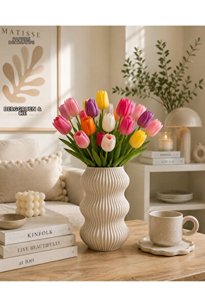 Generic Brand مزهرية ديكور عصرية، مزهرية زهور لطاولة غرفة المعيشة والمكتب