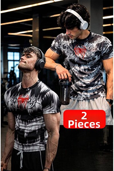 kalawear Men's 2-Piece Fit Gym Fitness Breathable Technical Quick Dry Slim Fi...