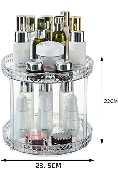 CK House Rotating Cosmetic Storage Box Makeup Holder Perfume Organizer Makeup...
