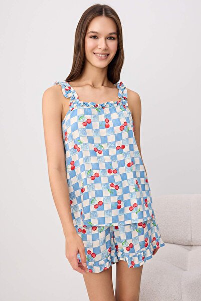 Trendyol Collection Set de pijamale din viscoză țesută, mai sustenabilă, alba...