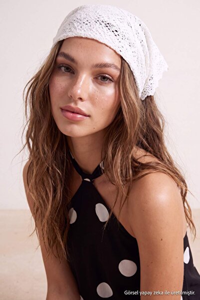 TRENDYOL SHOES Ecru Women's Hair/Waist Accessory Takss26Da00011