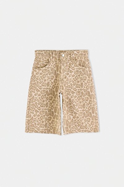 TRENDYOLKIDS Brown Plain Denim Shorts & Bermuda Tkdss26Sr00035