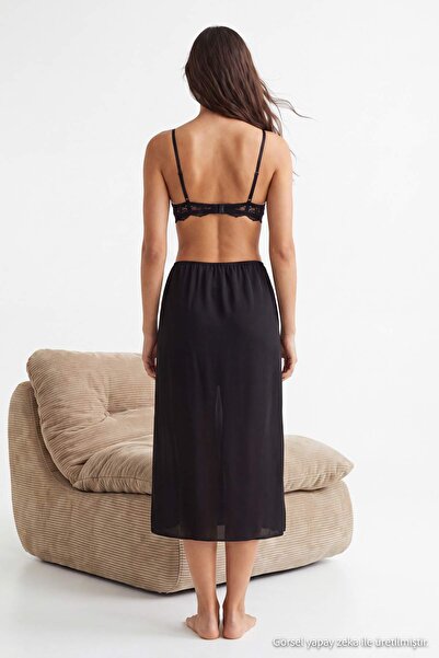 Trendyol Collection Black Invisible Lining Skirt/Underskirt Thmss26Kn00001