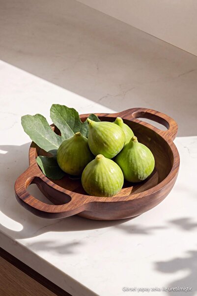 TRENDYOLMİLLA HOME Präsentationsteller mit Holzgriff 14,5 cm TPHAW27TBK00008