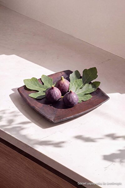 TRENDYOLMİLLA HOME Square Acacia Wood Presentation Plate 22X22 cm Tphaw27Tbk0...
