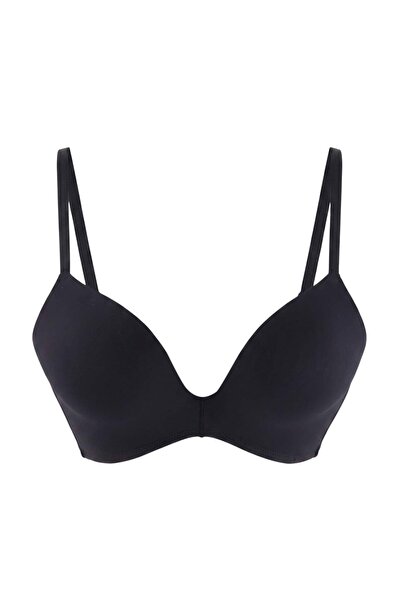 Trendyol Collection Black Single Micro Flat Push up Triangle Bra Thmaw27Su00009