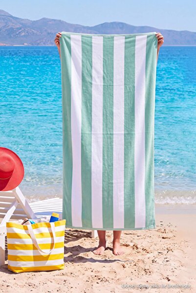 TRENDYOLMİLLA HOME Striped 100% Cotton Beach Towel 100X150Cm Tphss26Ph00012