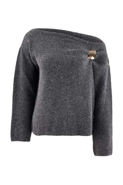 Trendyol Collection Anthracite Accessory Soft Textured Special Quality Wool K...