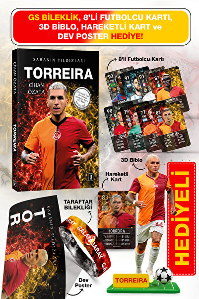 Parodi Yayınları Torreira Futbolcu Kitabı - Bileklik, 3D Biblo, 8'li Futbolcu...