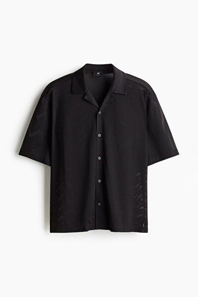 H&M Erkek Yaka File Gömlek Loose Fit