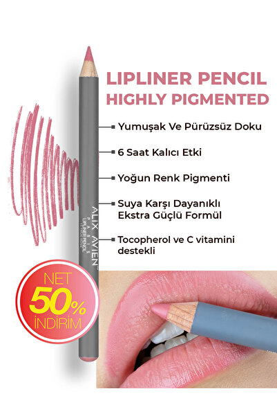 Alix Avien Uzun Süre Kalıcı Dağılma Yapmayan Nemlendirici Dudak Kalemi - Lipl...