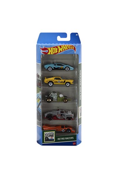 mattel SET 5 MASINI HOT WHEELS CU DESIGN RETRO RACERS