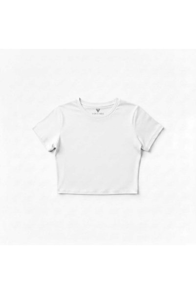 vintisse Women's Combed Cotton Half Sleeve Crop Body 98% Cotton 2% Elastane