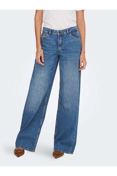 JDY Jeans mit weitem Bein JDYRUBY Mittlere Taille Locker geschnitten Jeans