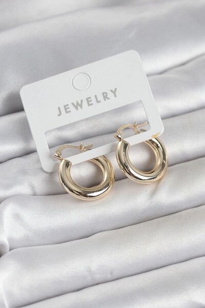 SORA GROUP ®   Gold Color Brass Hoop 20 mm Women's Earrings