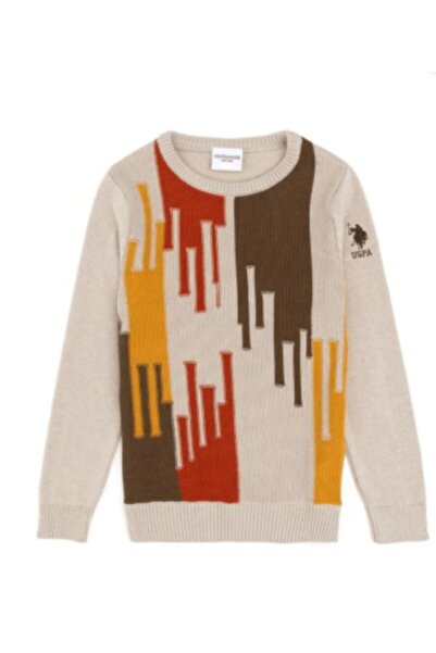 U.S. Polo Assn. Boy's striped detail knit sweater gk5161
