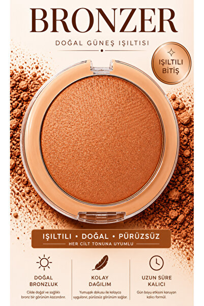 MAQYA KOZMETİK M.MİLANO Fırınlanmış Toz Bronzer Allık /Doğal Görünüm Kontür /...