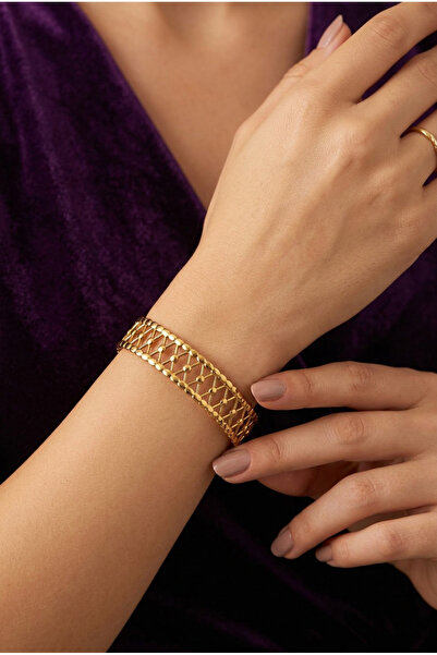 Begondio Minimalist Italian Style Laser Engraved Women's Cuff Bracelet